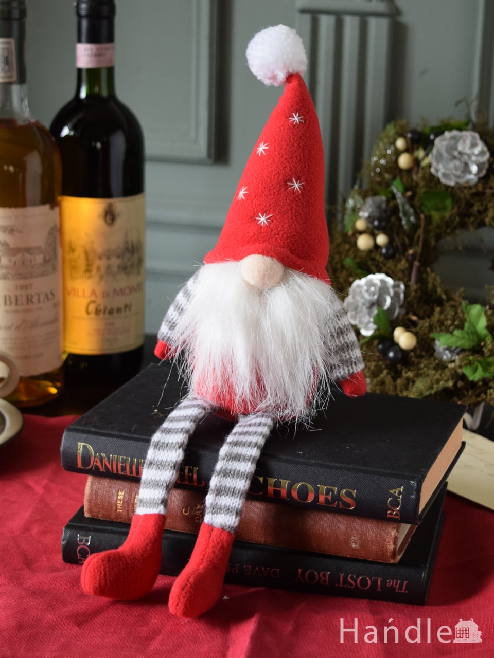 北欧のクリスマス雑貨、赤い帽子を被った妖精トムテの人形（スターダスト・RD）(cm-243)｜インテリア雑貨
