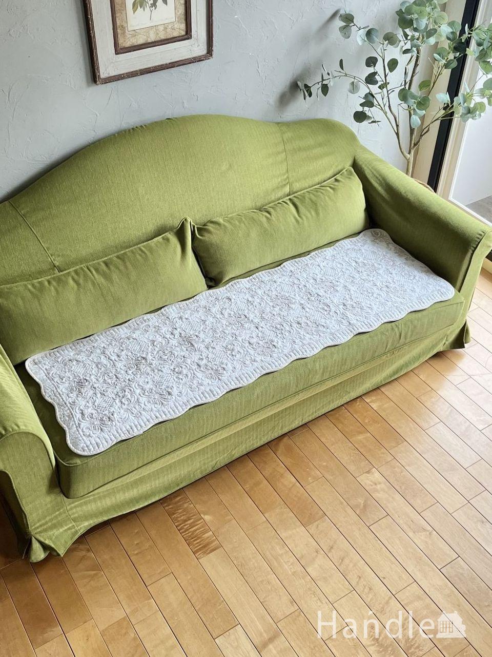 両面使える便利なマルチマット、レクタングルのおしゃれなキルトマット(50×150cm)