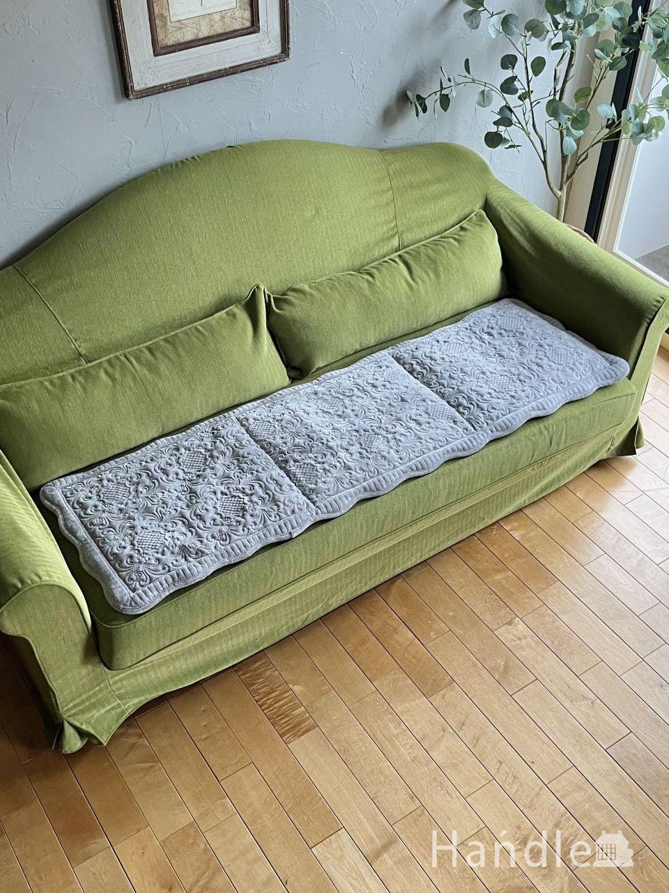 両面使える便利なマルチマット、レクタングルのおしゃれなキルトマット(48×150cm)