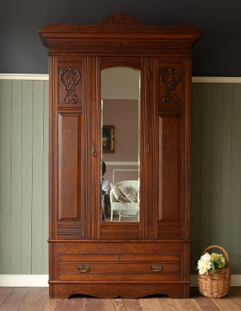 1920年代のアンティーク ワードローブ (j-1032-f)