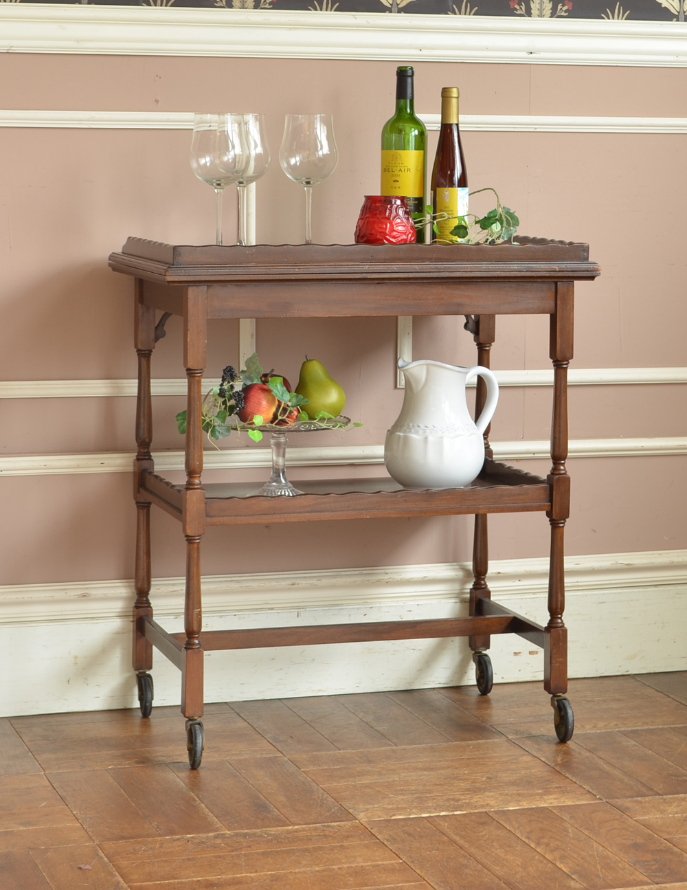 マホガニー材でできたイギリスのアンティーク家具ゲームテーブル (j-1051-f-1)