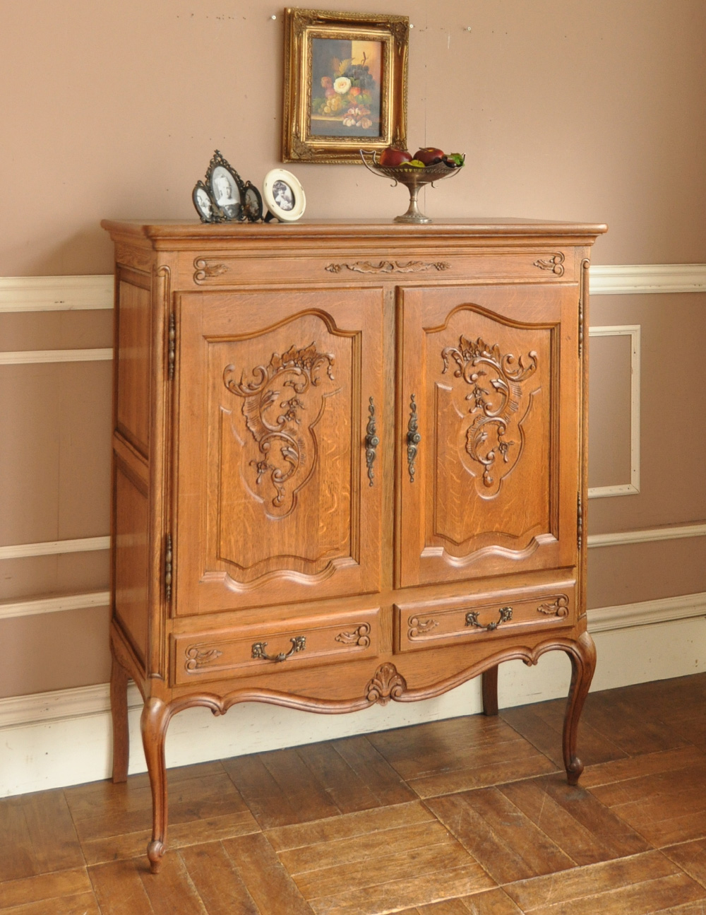 食器棚にも使えるアンティーク家具、南フランスのキャビネット (j-1149-f)