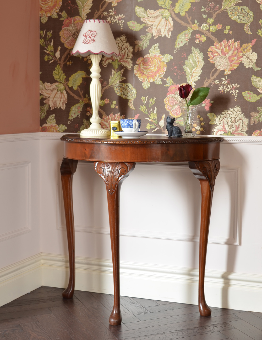 英国のアンティーク家具、装飾の美しいコンソールテーブル (j-1567-f)