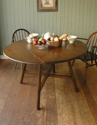 アンティーク  アーコール ドロップリーフ テーブル (j-366)