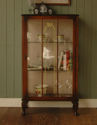 アンティーク ガラスキャビネット (j-369)