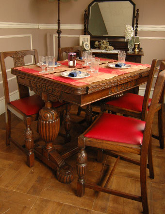 2013年02月18日にご成約済み。1920年代のアンティーク ドロップリーフ テーブル (j-586-f)