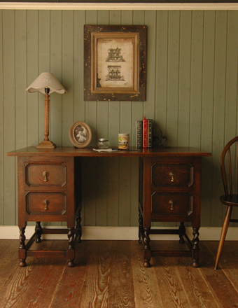 1920年代のアンティーク デスク (j-614-f)