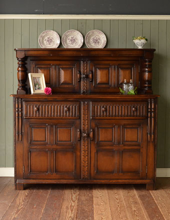 1960年代のアンティーク アーコール カップボード (j-779-f)