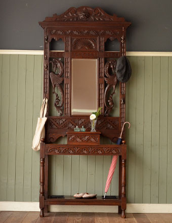 1880年代のアンティーク ホールスタンド (j-954-f)