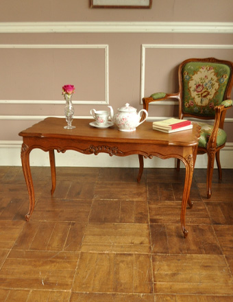 南フランスの美しいアンティーク家具、コーヒーテーブル (j-982-f)