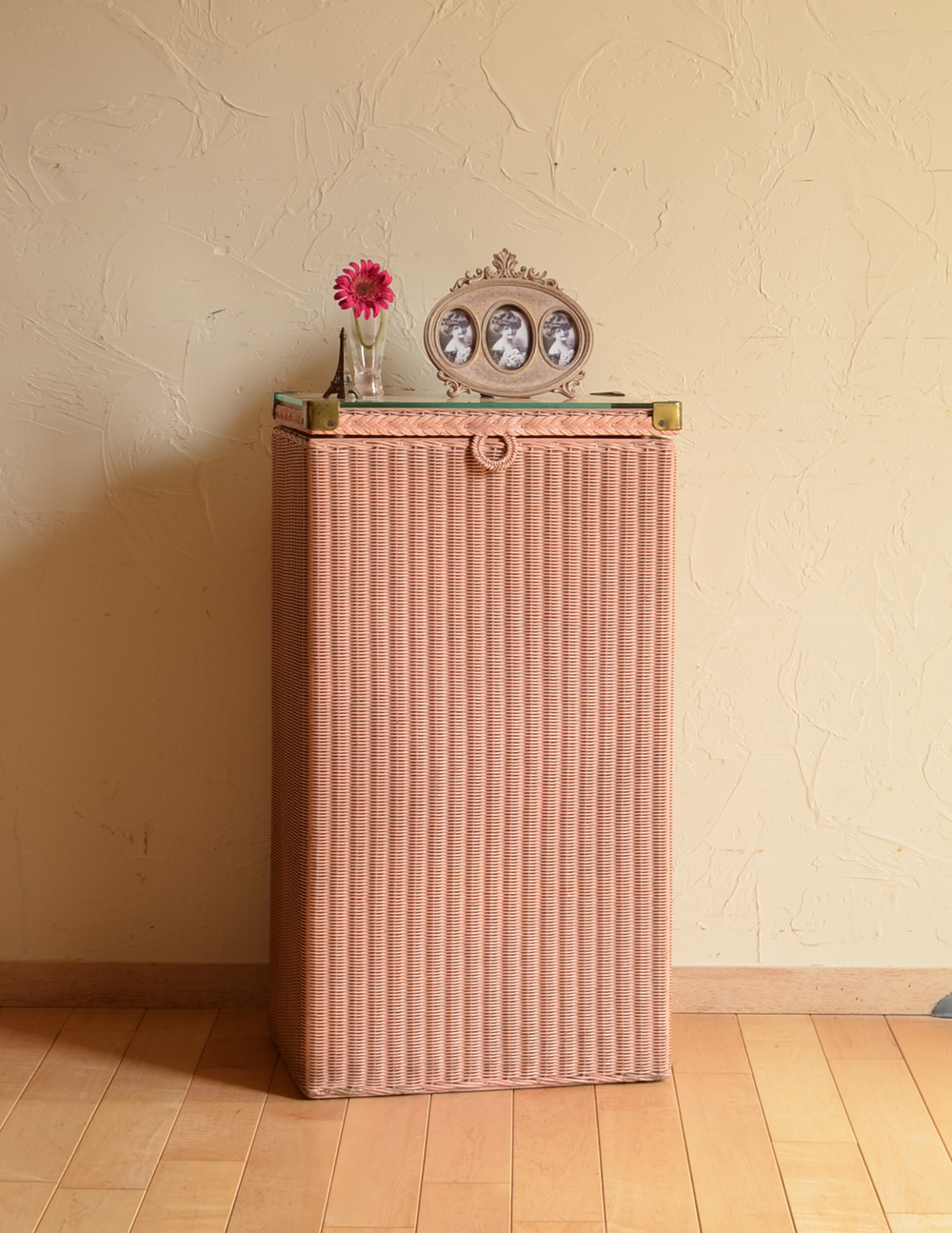 イギリスのアンティークの家具、テーブルに使えるロイドルームのランドリーボックス (k-1074-f)