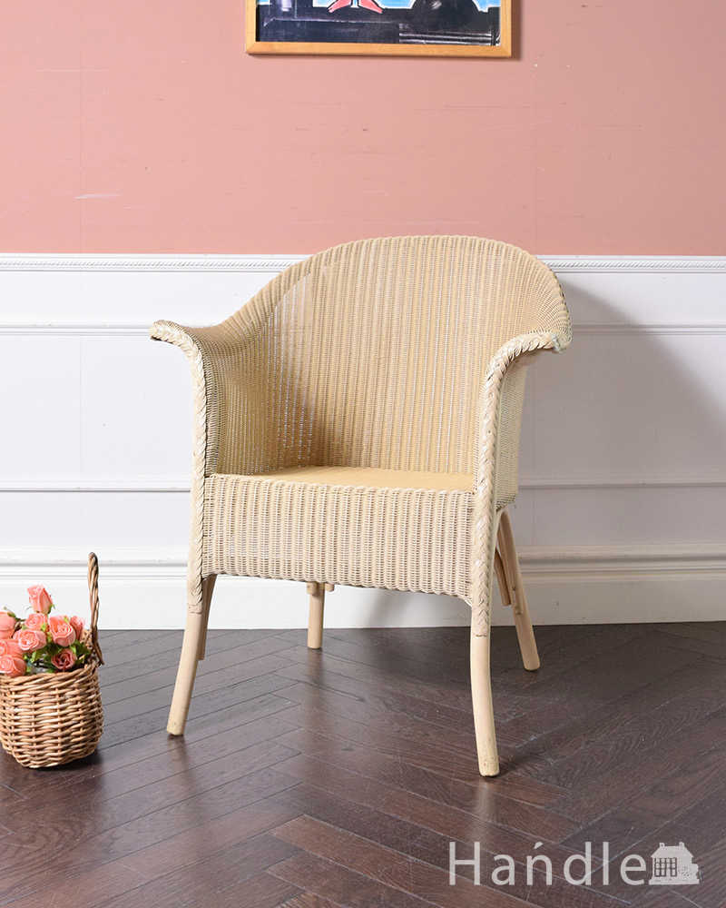 紙とワイヤーで造られているアンティークの椅子、英国のロイドルームチェア (k-1375-c)