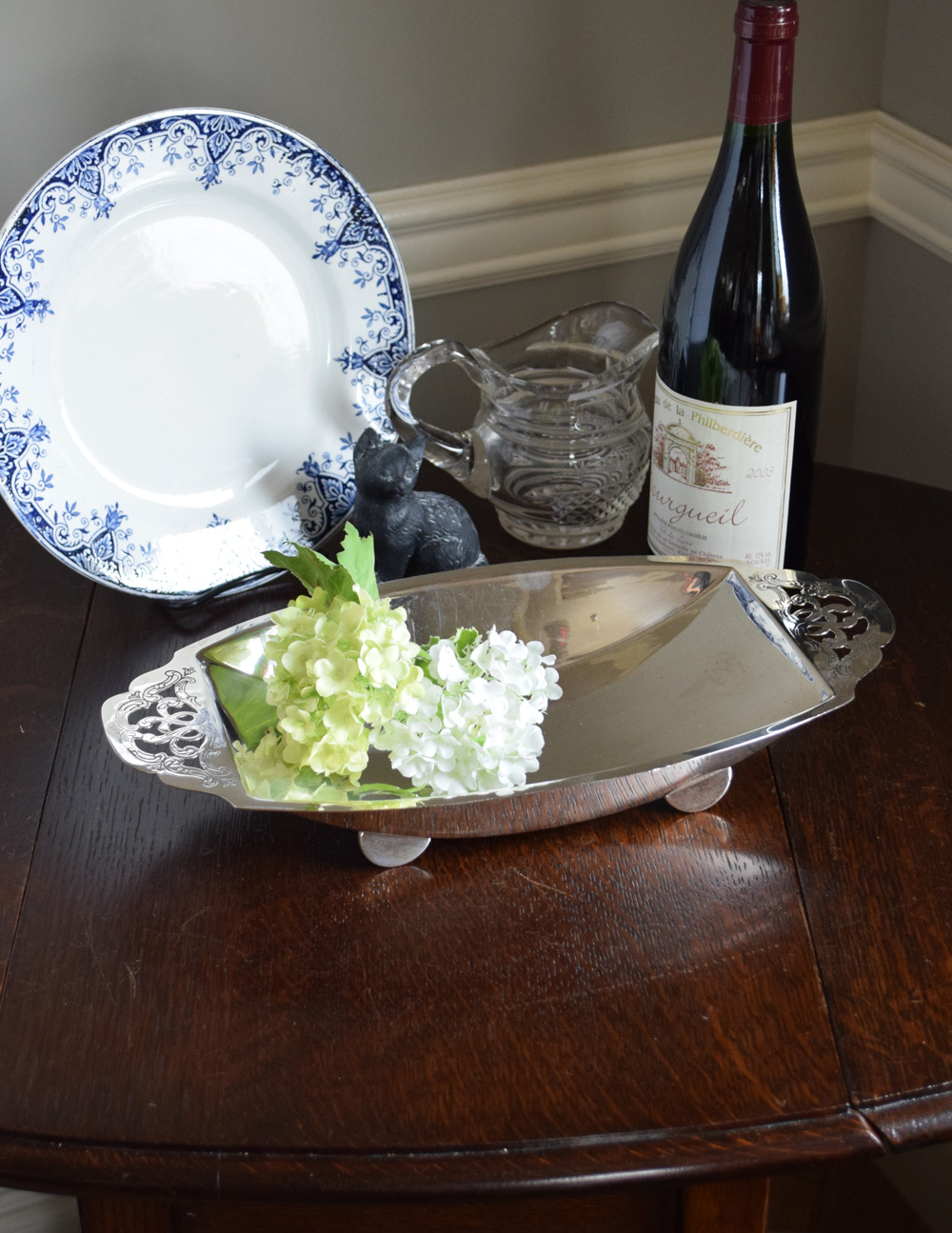 英国の銀食器、アンティークシルバーのプレート(k-1547-z