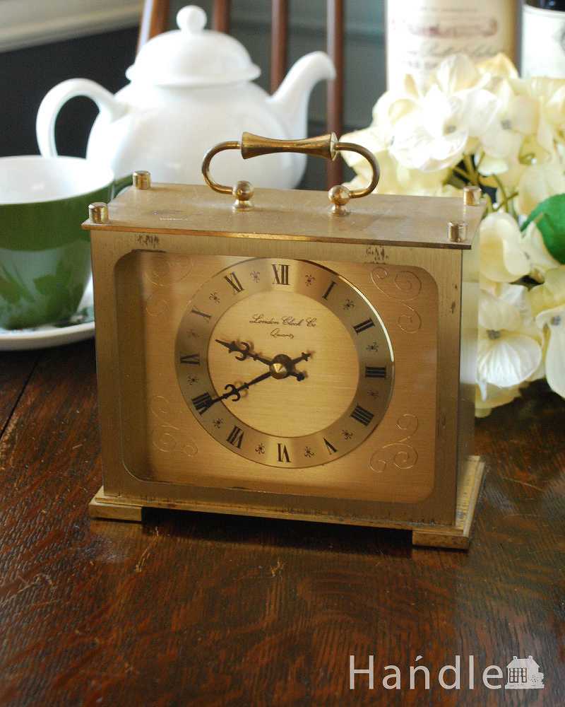 1950年代イギリス輸入のアンティーク置き時計（quartz クォーツ） (k-2054-z)