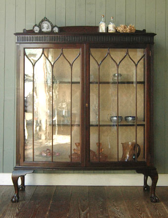 1930年代のアンティーク ガラス キャビネット (k-440-f)