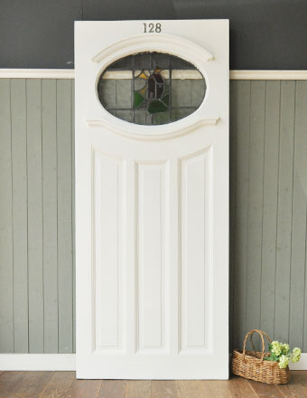 1920年代のアンティーク ステンドグラス ドア (k-45-f)