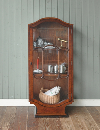 1940年代のアンティーク ガラスキャビネット (k-497-f)