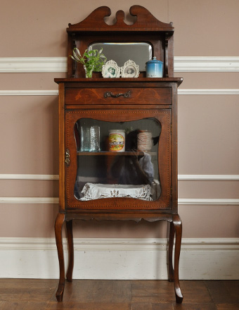 1920年代のアンティーク ガラス キャビネット (k-588-f)