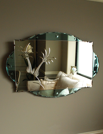 1940年代のアンティーク ミラー (k-653-z)