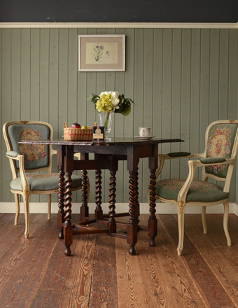 1930年代のアンティーク ゲートレッグテーブル (k-663-f)