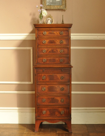 1920年代のアンティーク チェスト（トールボーイ） (k-684-f)