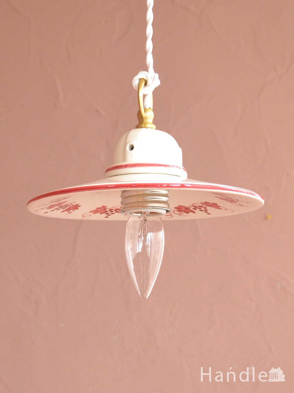イタリアのおしゃれな照明器具、フェロールーチェの陶器のペンダントライト（電球なし） (pl-320)