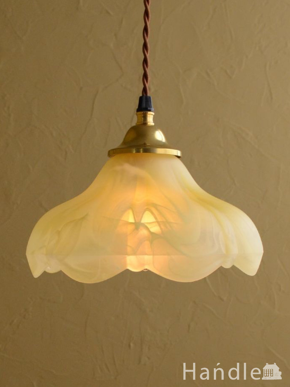 美しいアンティーク調のおしゃれなペンダント照明(コード・シャンデリア電球・ギャラリー付きコード)  (pl-378)
