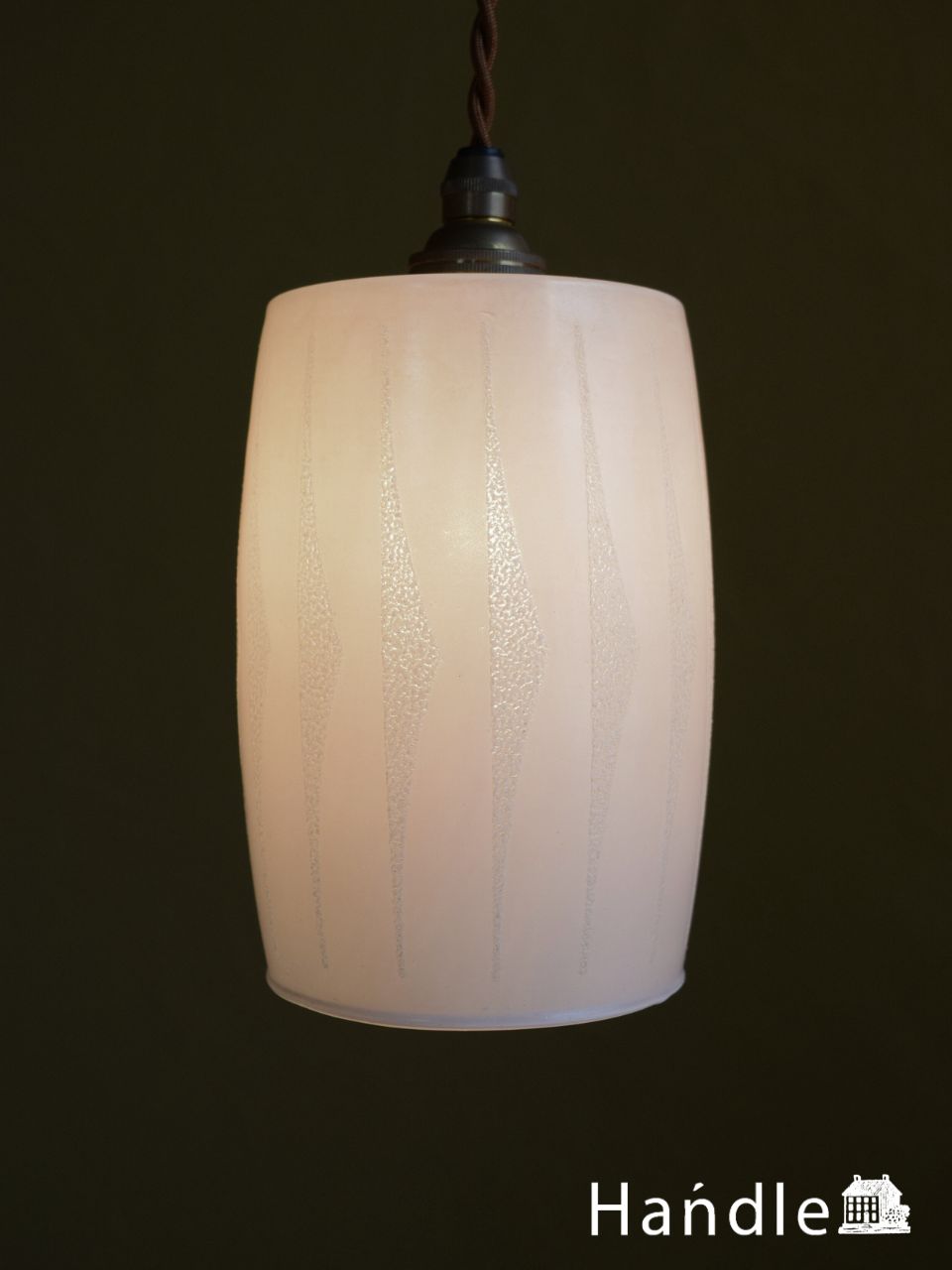 イギリスのアンティーク照明、おしゃれなガラスのペンダントライト(コード・シャンデリア電球・ギャラリーなし) (k-4546-z)