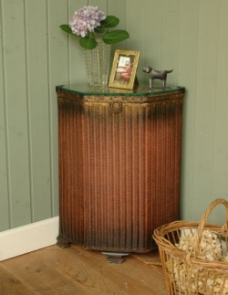 アンティーク家具 ブランケットボックス・収納ボックス アンティーク ロイドルームボックス （茶・ゴールド）