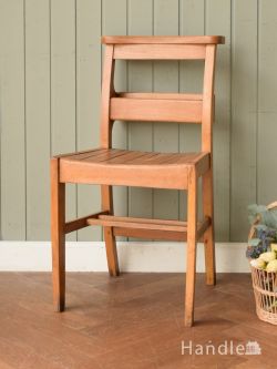 アンティークチェア・椅子 チャーチチェア アンティークのおしゃれな椅子、聖書箱が付いたチャペルチェア