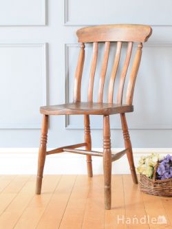 アンティークチェア・椅子 キッチンチェア イギリスのおしゃれなアンティークの椅子、ナチュラル感漂うキッチンチェア