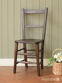 アンティークチェア・椅子 キッチンチェア イギリスから届いたアンティークの椅子、素朴であたたかい雰囲気のスクールチェア 