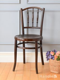 英国アンティークのおしゃれな椅子、バンブーデザインのベントウッドチェア