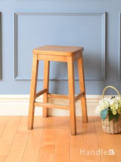 アンティークチェア・椅子 アンティークスツール イギリスから到着したアンティークチェア、ナチュラルな木製スツール