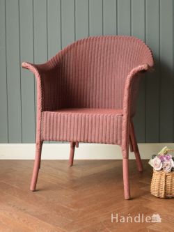 アンティークチェア・椅子 パーソナルソファ 英国から届いたアンティークのロイドルーム、落ち着いたピンク色のおしゃれなパーソナルチェア