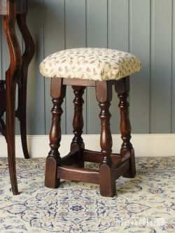 アンティークチェア・椅子 アンティークスツール イギリスから届いた可愛いスツール、気軽に使えるオーク材の椅子