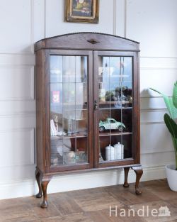 アンティーク家具 アンティークのキャビネット イギリスのアンティークブックケース、カッコいいオーク材の本棚