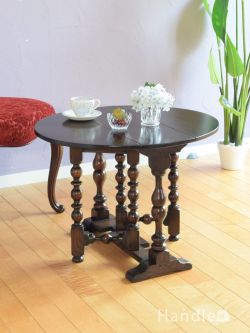 英国のアンティークテーブル、伸び縮みする伸長式のコーヒーテーブル