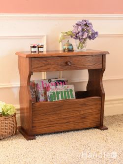 アンティーク家具 マガジンラックおしゃれ アンティークのマガジンラック、サイドテーブルにもなる引き出し付きのアンティーク家具