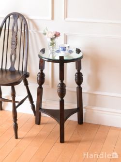 英国のアンティーク家具、ミラー付きのオケージョナルテーブル