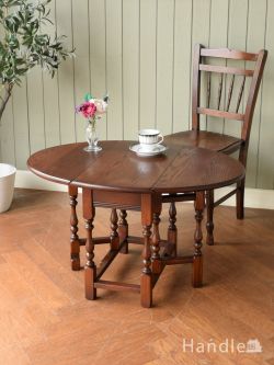 アンティーク家具 アンティークのテーブル 英国から届いたおしゃれなアンティークのコーヒーテーブル、伸長式のゲートレッグテーブル