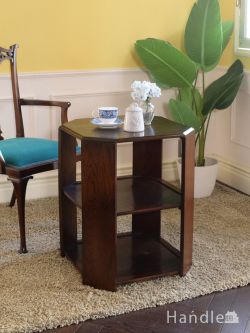 アンティークのおしゃれなサイドテーブル、アールデコのシンプルなオケージョナルテーブル