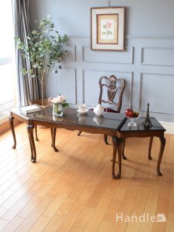 アンティーク家具 アンティークのテーブル 英国アンティークのコーヒーテーブル、いろんな場所で使えるネストテーブル