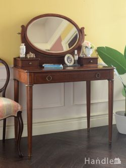 アンティーク家具 アンティークのドレッサー 英国アンティークの美しい鏡台、ローズウッド材のドレッサーテーブル