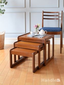 アンティーク家具 アンティークのテーブル イギリスから届いたビンテージテーブル、北欧スタイルのおしゃれなネストテーブル