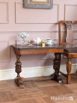 イギリスのアンティークテーブル、バルボスレッグの脚のキレイなコーヒーテーブル
