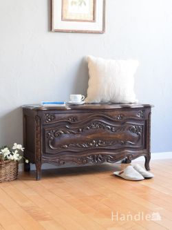 アンティーク家具 ブランケットボックス・収納ボックス フランスから届いたアンティークのコファ、使いやすいサイズのブランケットボックス