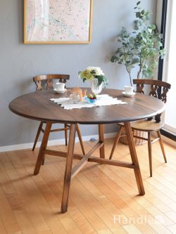 アンティーク家具 アンティークのテーブル アーコールの伸張式ダイニングテーブル、おしゃれなドロップリーフテーブル