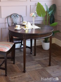 アンティーク家具 アンティークのテーブル イギリスから届いたアンティークのテーブル、エドワーディアンスタイルのマホガニーの食卓