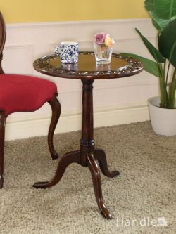 アンティーク家具 アンティークのテーブル 英国から届いたアンティークのティーテーブル、オーク材のおしゃれなオケージョナル